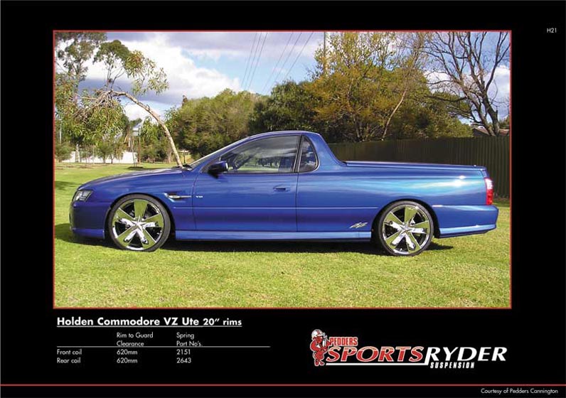 HOLDEN COMMODORE VU/VY/VZ V8 UTE 2001-2007 FRONT 30mm LOWERED KING COIL SPRINGS